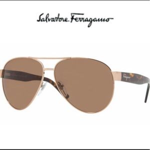 GUC SALVATORE FERRAGAMO Copper & Brown Aviators